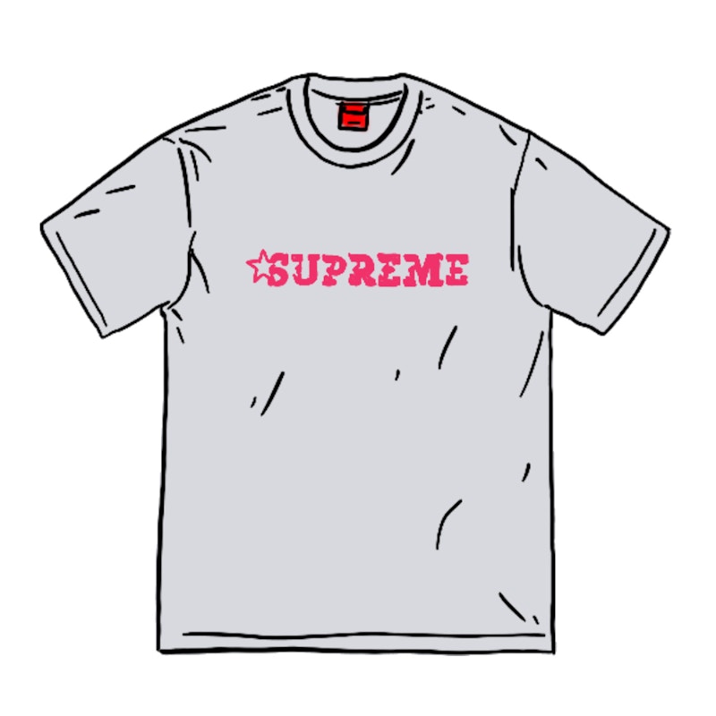 Supreme Star Logo Top Heather Grijs