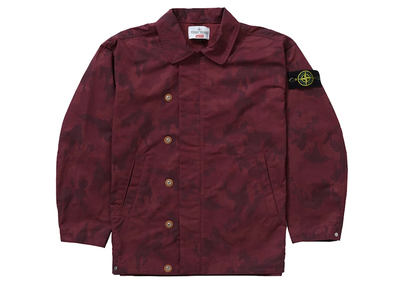 Supreme Stone Island Reactive Ice Camo Ripstop Jacket Rood