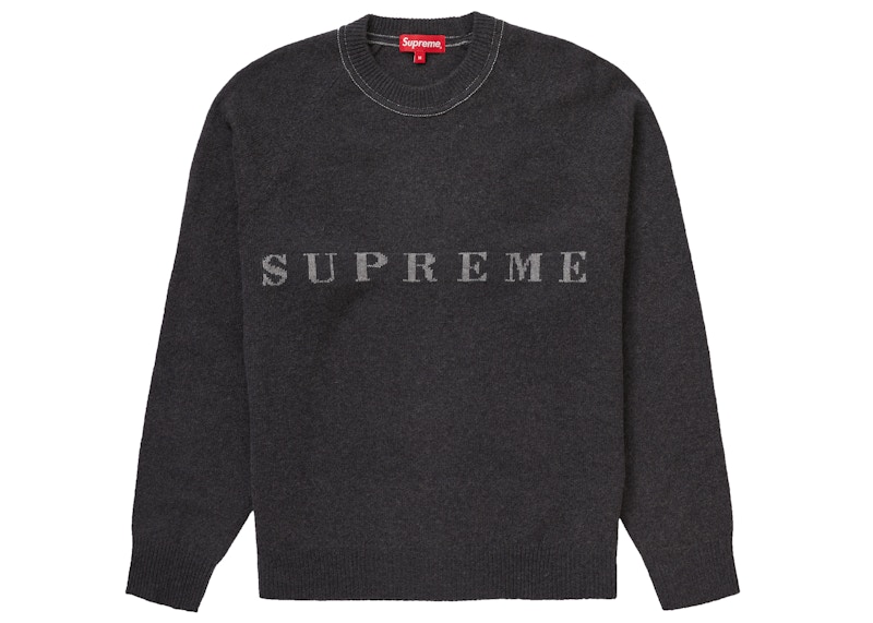 Supreme Stone Washed Sweater Zwart
