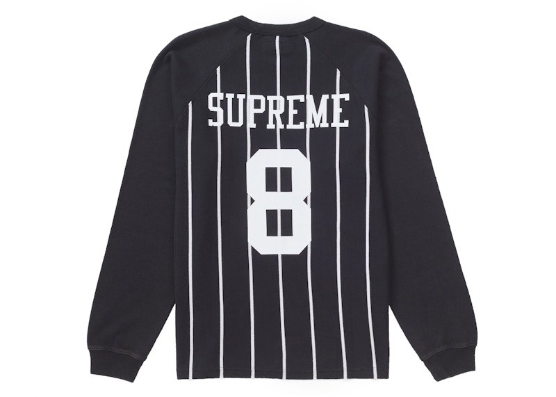 Supreme Stripe Raglan L/S Top Zwart