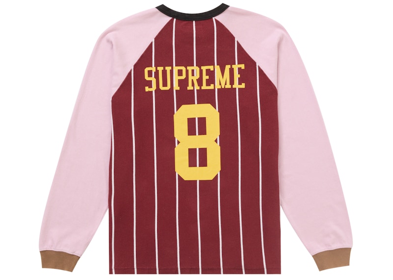 Supreme Stripe Raglan L/ Top Maroon