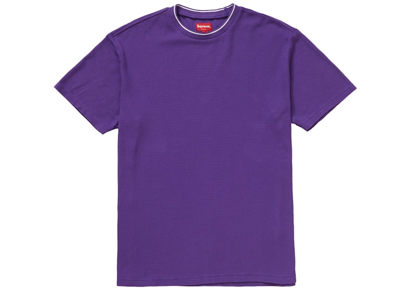 Supreme Stripe Rib Waffle Top Paars