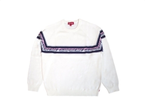 Supreme Striped Raglan Sweater Wit