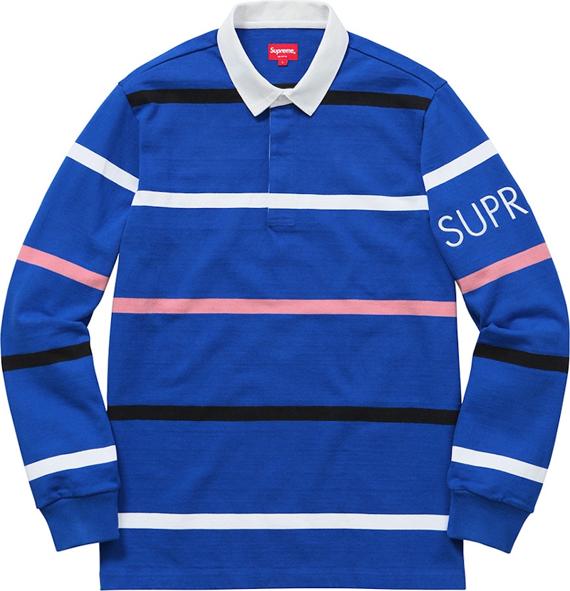 Supreme Striped Rugby Royal Blauw