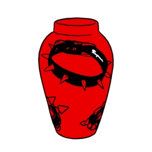 Supreme Studded Collars Vase Rood