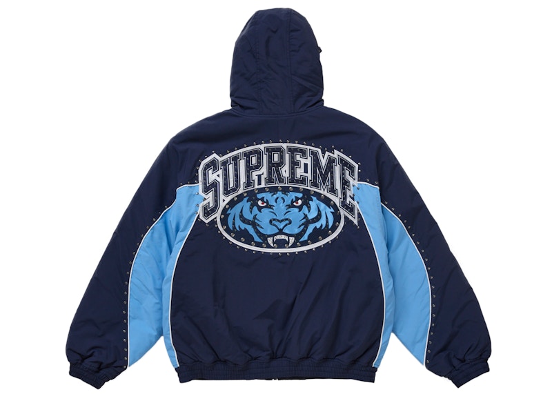 Supreme Studded Stadium Jacket Blauw
