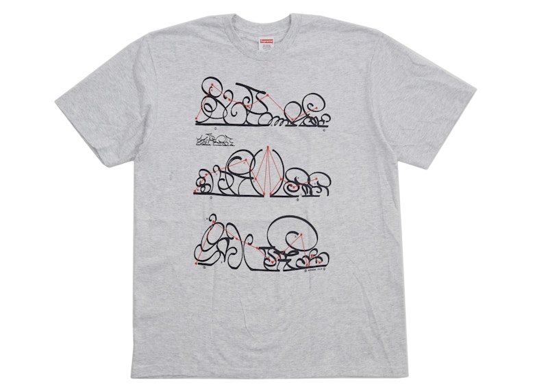 Supreme System Tee Ash Grijs