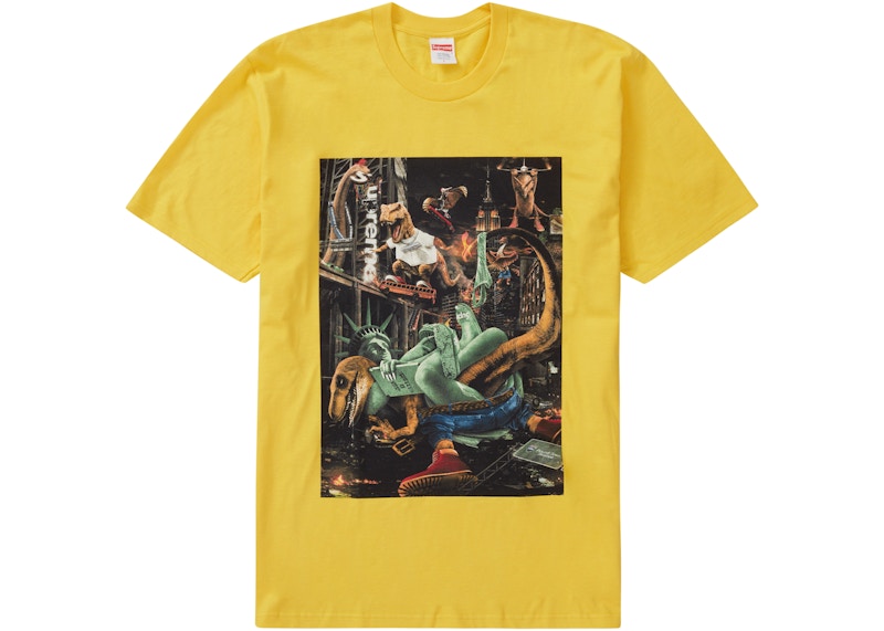 Supreme T-Rex Tee Geel