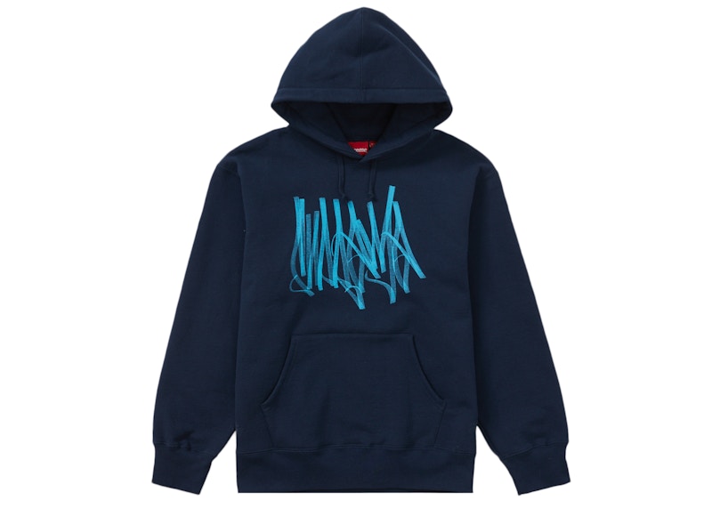 Supreme Tag Hooded Sweatshirt Blauw