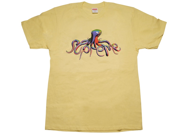 Supreme Tentacles Tee Pale Geel