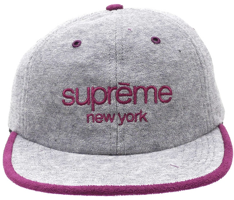 Supreme Terry Classic Logo 6 Panel Grijs