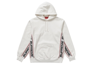 Supreme Text Rib Hooded Sweatshirt Wit