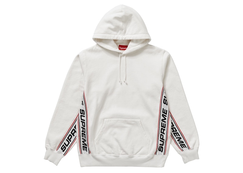 Supreme Text Rib Hooded Sweatshirt Wit