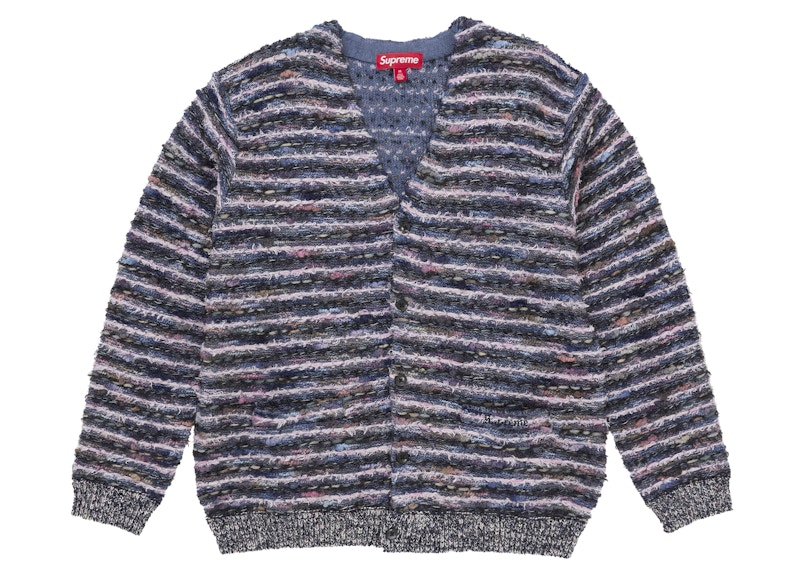 Supreme Textured Cardigan Blauw