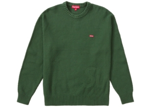 Supreme Textured Small Box Sweater Groen