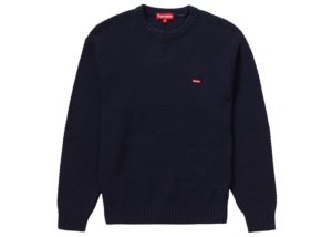 Supreme Textured Small Box Sweater Blauw