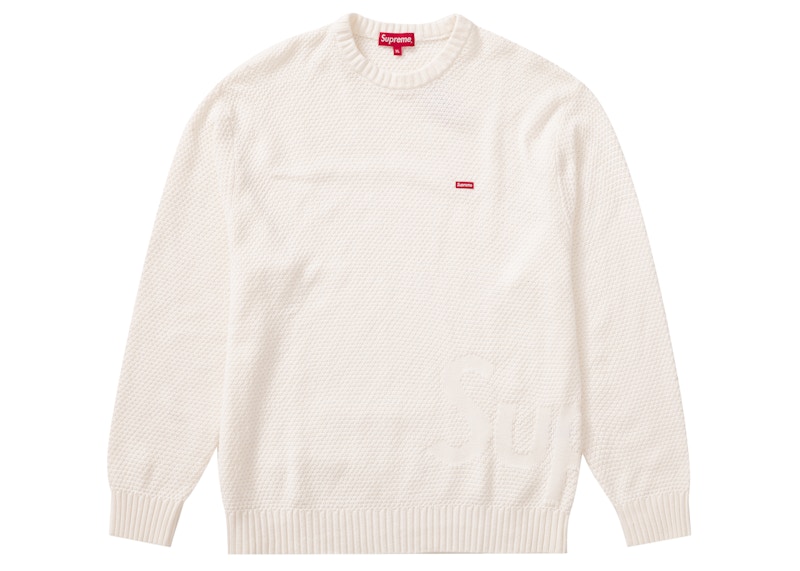 Supreme Textured Small Box Sweater Wit