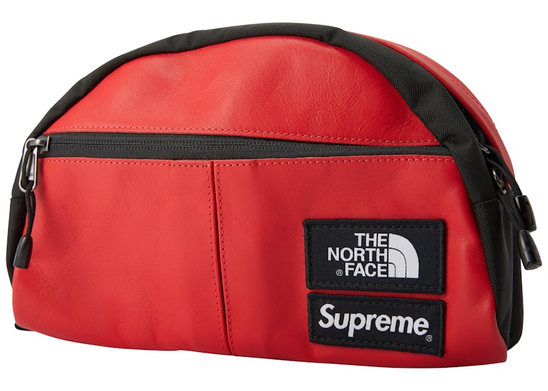 Supreme The North Face Leather Roo II Lumbar Pack Rood