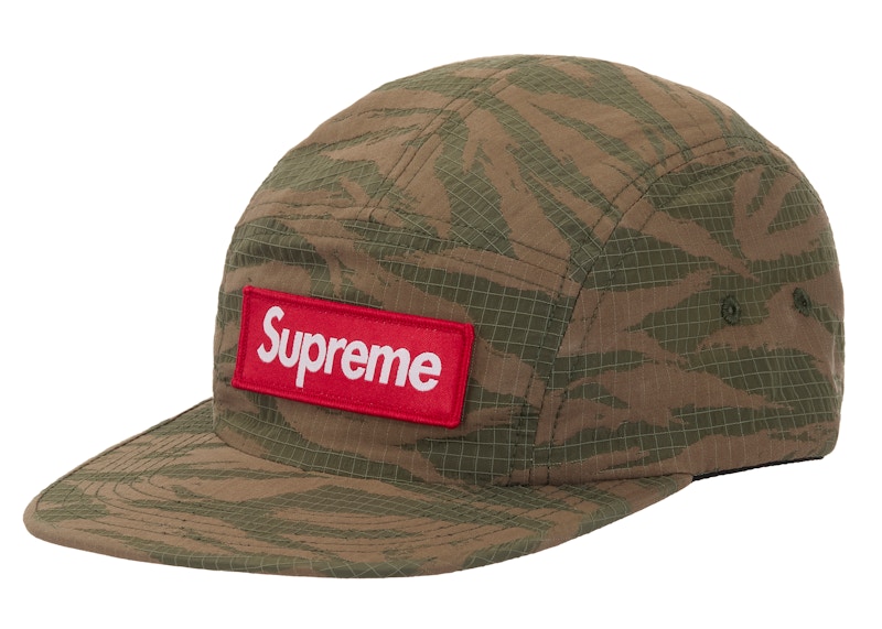 Supreme Tiger Camo Ripstop Camp Cap Olijf