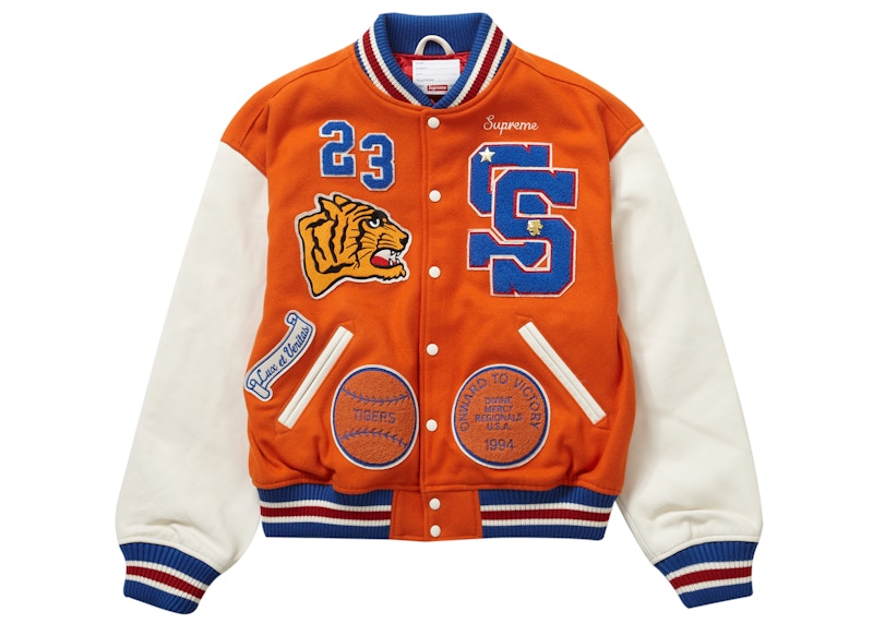 Supreme Tiger Varsity Jacket Oranje