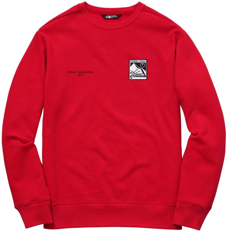 Supreme The North Face Steep Tech Crewneck Rood