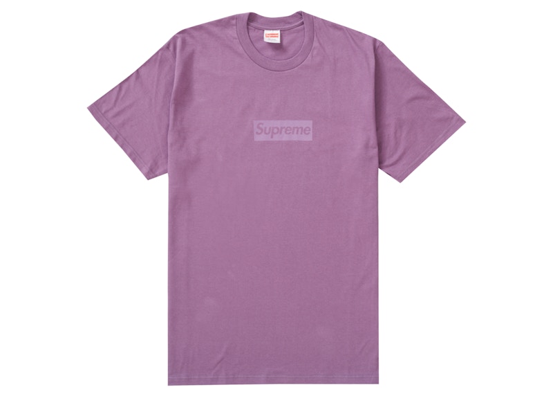 Supreme Tonal Box Logo Tee Dusty Paars