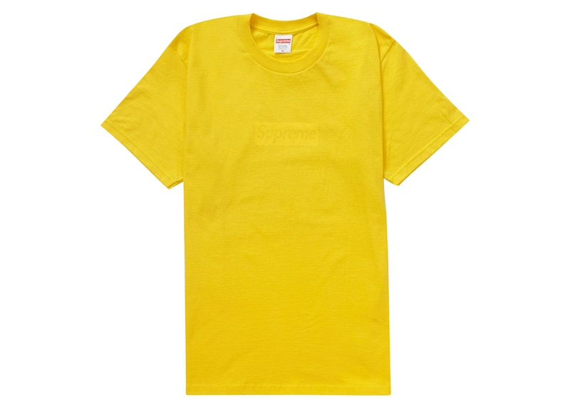 Supreme Tonal Box Logo Tee Geel