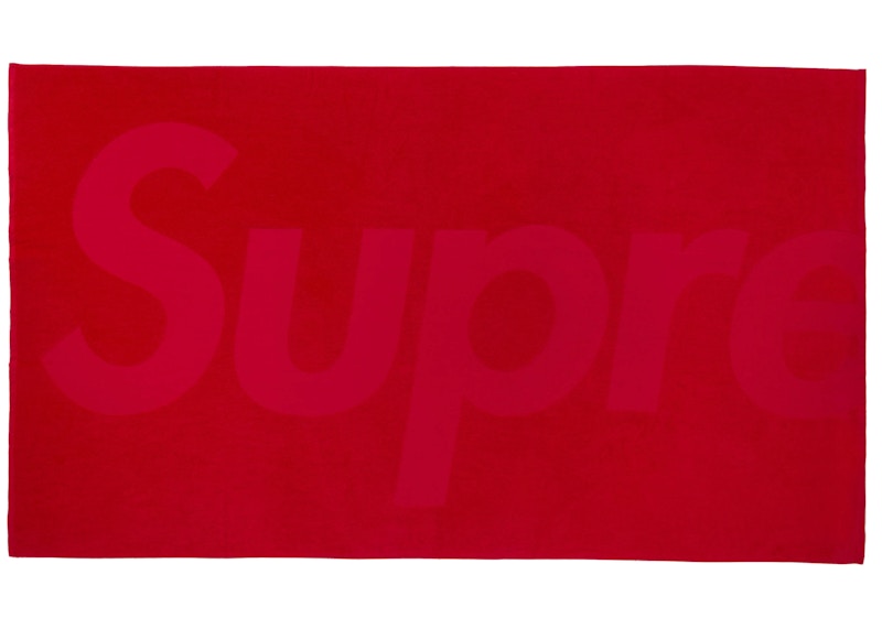 Supreme Tonal Logo Towel Rood