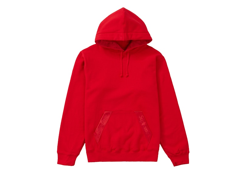 Supreme Tonal Webbing Hooded Sweatshirt Rood