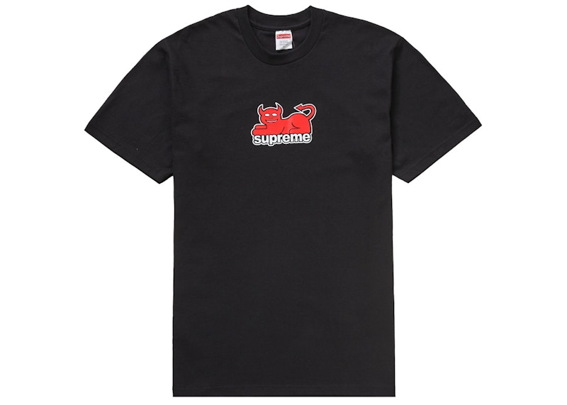 Supreme Toy Machine Devil Cat Tee Zwart