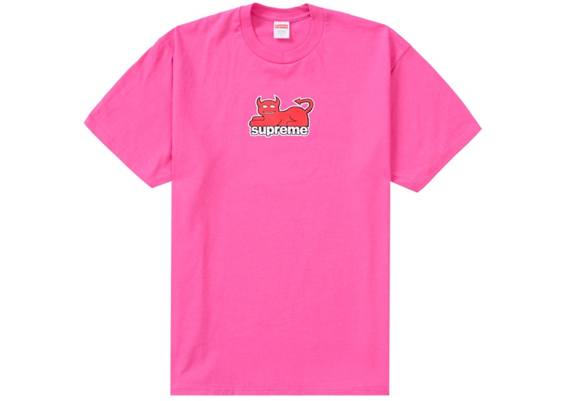 Supreme Toy Machine Devil Cat Tee Fuchsia Paars