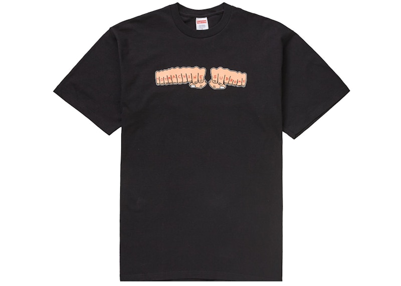 Supreme Toy Machine Fist Tee Zwart