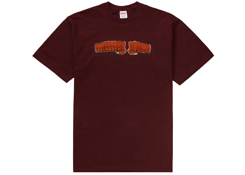 Supreme Toy Machine Fist Tee Burnt Cardinal
