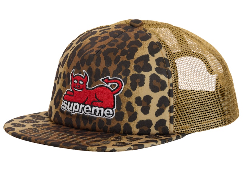 Supreme Toy Machine Mesh Back 5 Panel Leopard Print