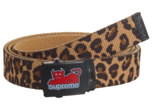 Supreme Toy Machine Webbing Belt Leopard Print