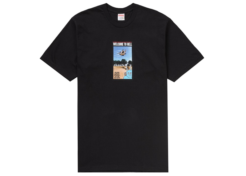 Supreme Toy Machine Welcome To Hell Tee Zwart