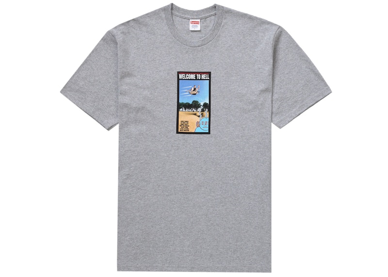 Supreme Toy Machine Welcome To Hell Tee Heather Grijs