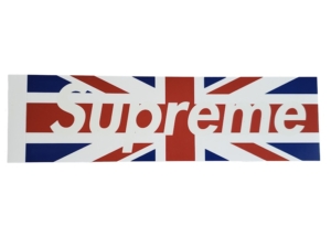 Supreme UK Union Jack Box Logo Sticker