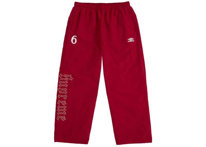 Supreme Umbro Rhinestone Track Pant Rood