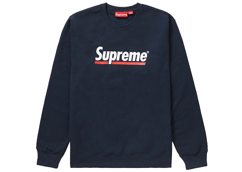 Supreme Underline Crewneck Blauw