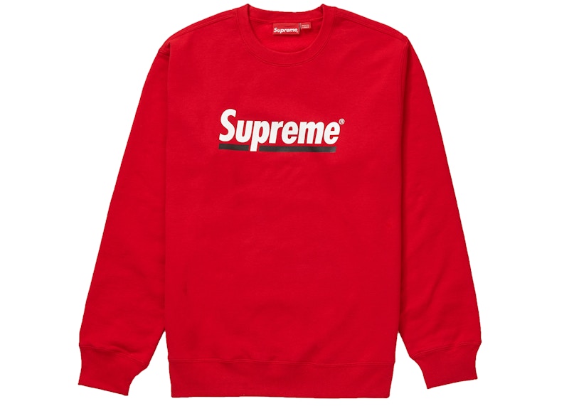 Supreme Underline Crewneck Rood