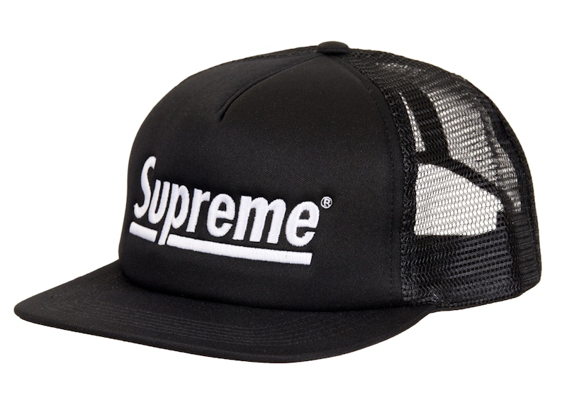 Supreme Underline Mesh Back 5-Panel Zwart