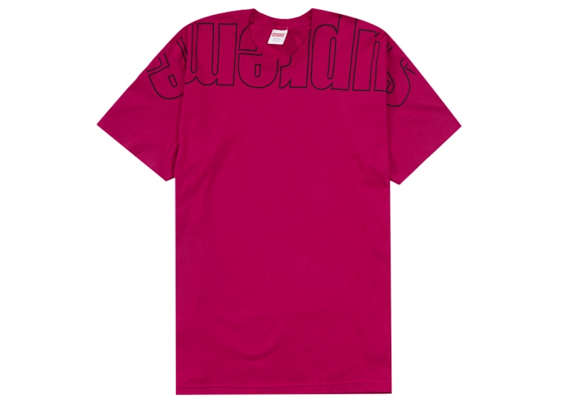 Supreme Upside Down Tee Magenta Roze