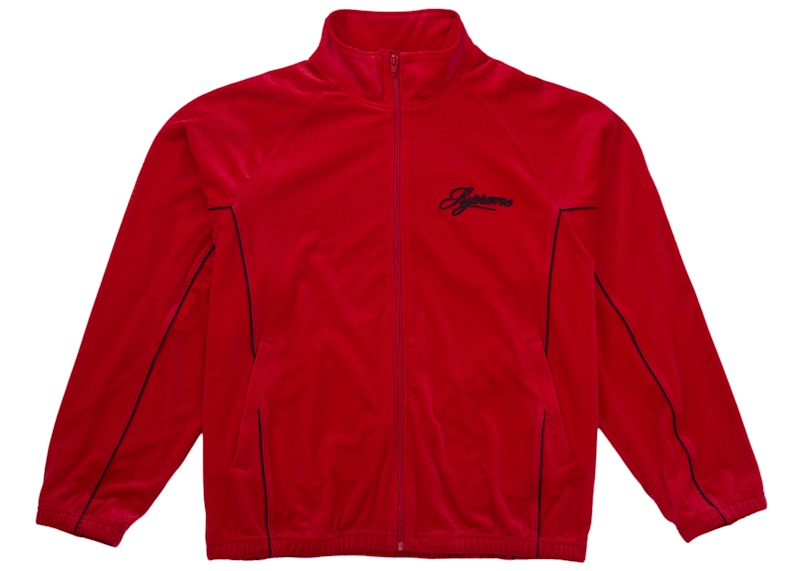 Supreme Velour Mesh Track Jacket Rood