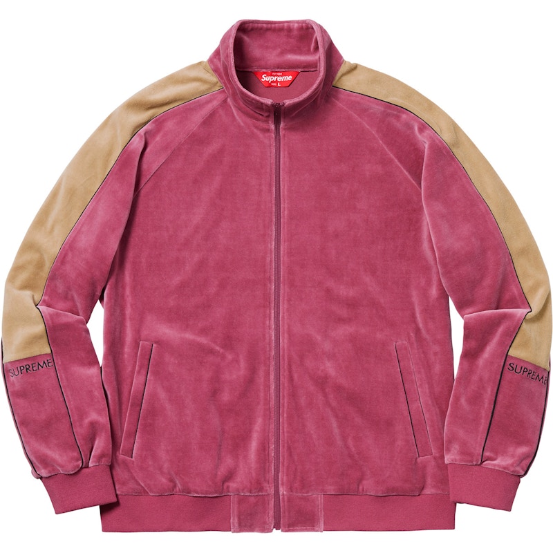 Supreme Velour Track Jacket Roze