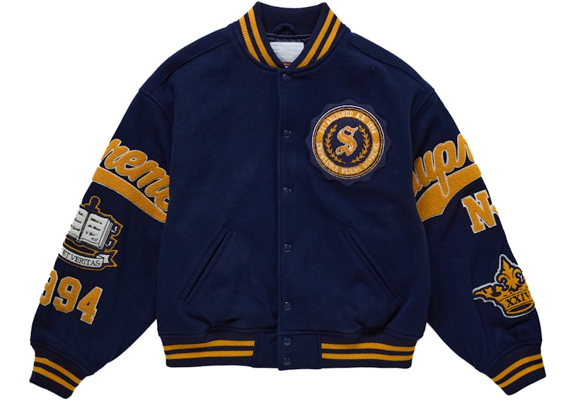 Supreme Veritas Varsity Jacket Blauw