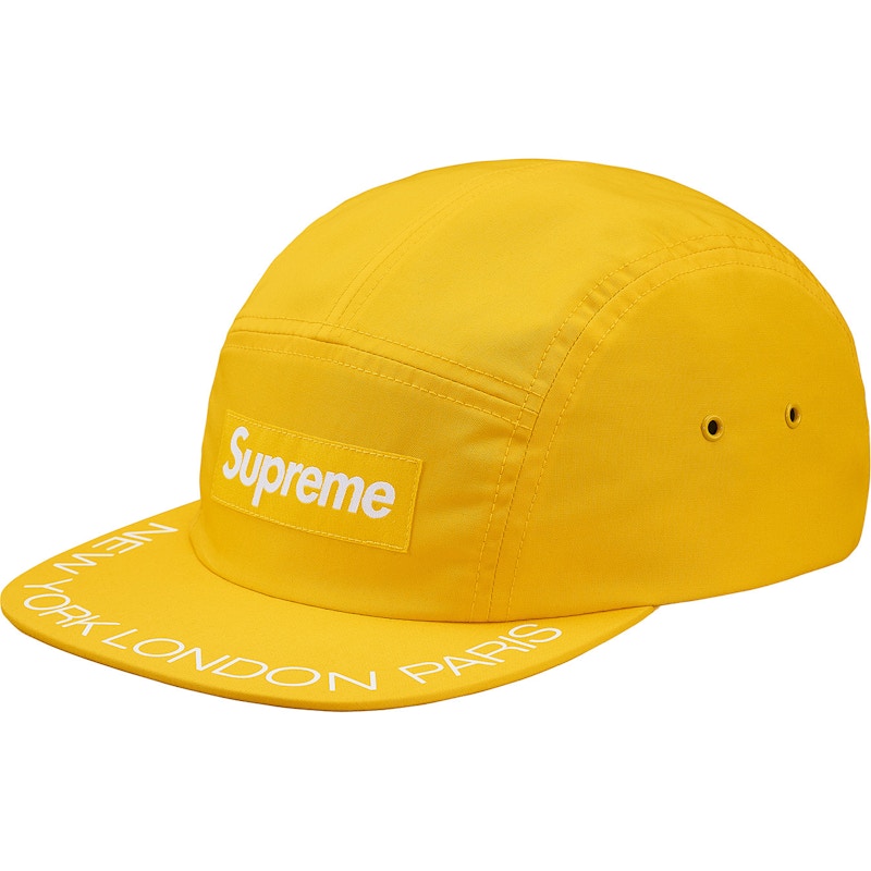 Supreme Visor Print Camp Cap Goud