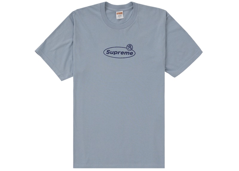 Supreme Warning Tee Dusty Blauw