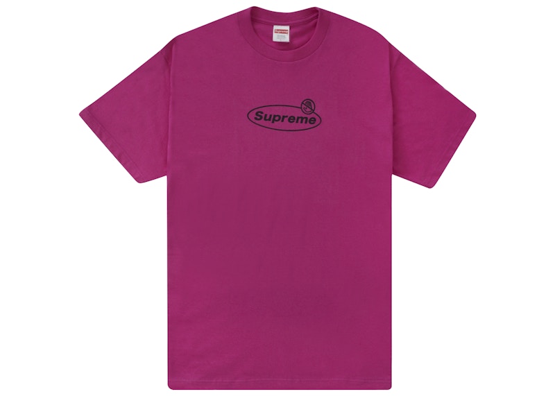 Supreme Warning Tee Magenta Roze
