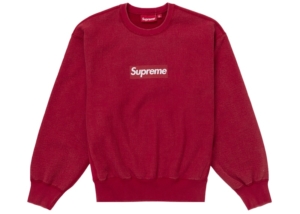 Supreme Washed Box Logo Crewneck Rood